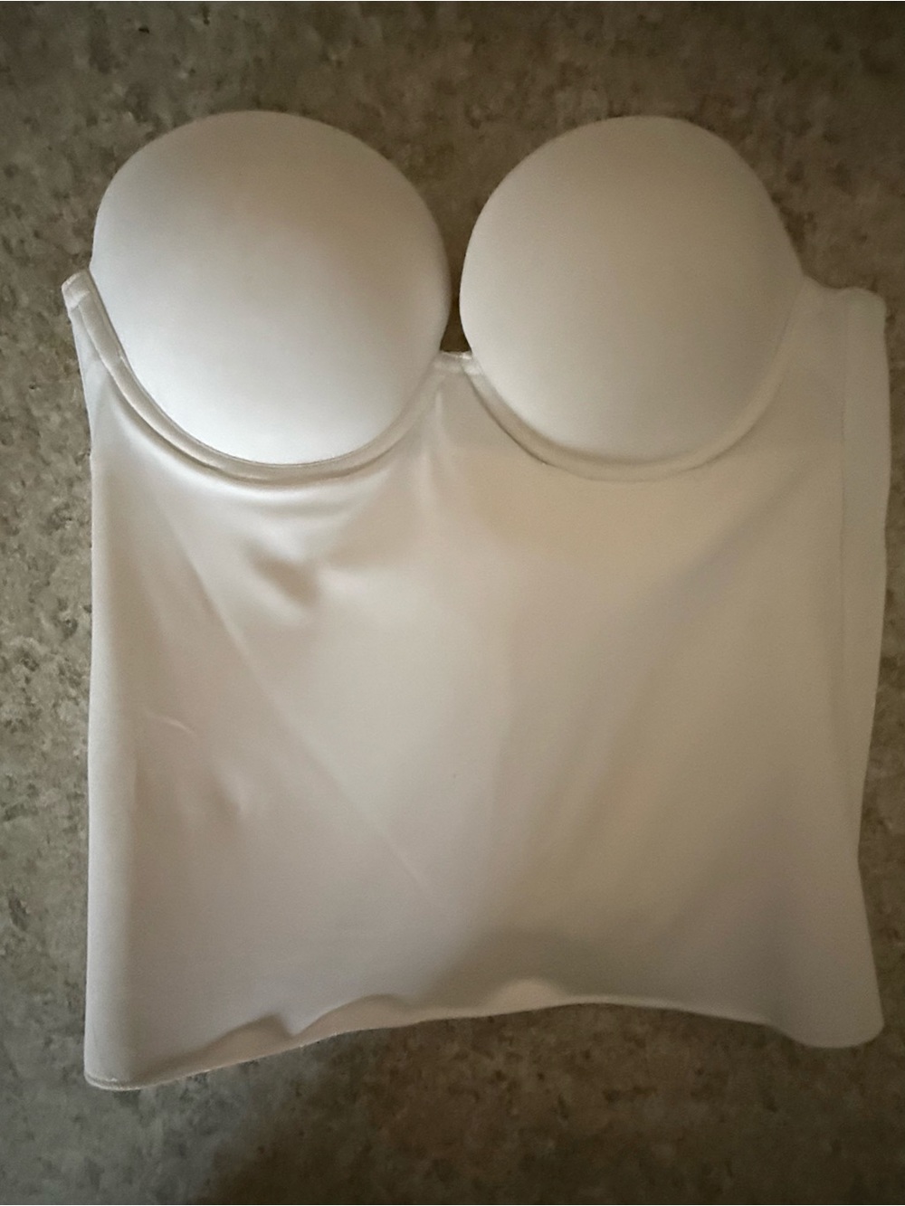 164. David’s Bridal Felina Strapless White Seamless Bustier Bridal 36B